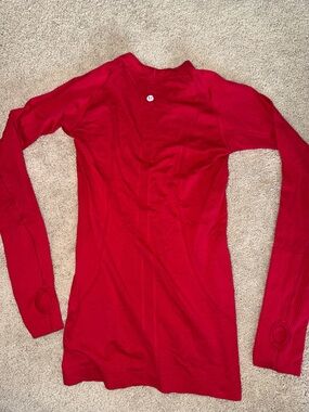 lululemon athletica Red Long Sleeve Athletic Top